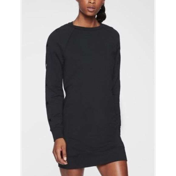 Athleta Black Snappy Long Sleeve Tunic Dress - Size: Small - Picture 1 of 11